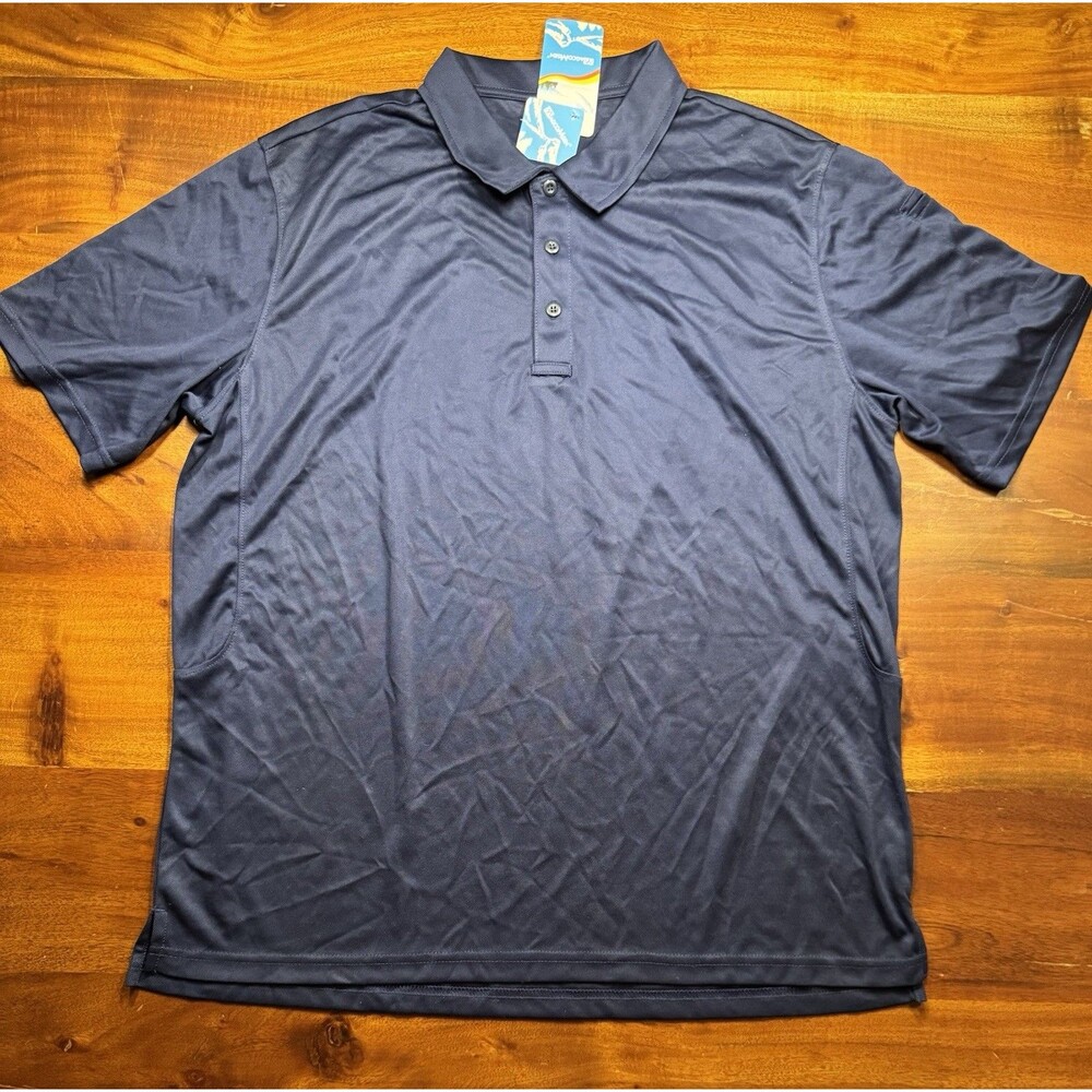 MAGCOMSEN Men's Short Sleeve Tactical Polo Shirt XL Navy Blue Performance NWT